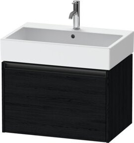 Duravit Waschtischunterschrank Ketho.2 wandhängend mit einem Auszug in Schwarz Matt, B/T/H: 68,4 x 46 x 44 cm - Bild 1