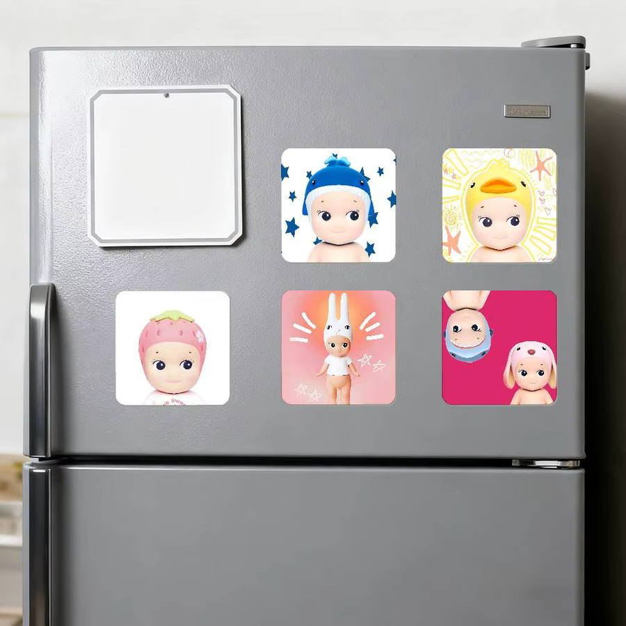 E-Elemental Kawaii Kühlschrankmagnet quadratische Aufkleber Mehrfarbig - Bild 3