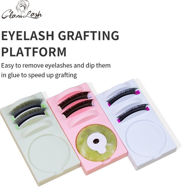 GLAMLASH Wimpernverlängerung Kleberpalette mit Wimpern- und Jade-Pad, Unisex - Bild 1