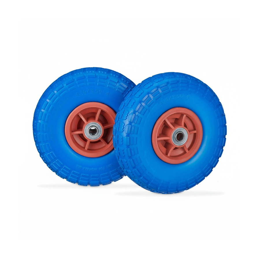 Relaxdays Sackkarrenrad 2er Set aus PU in Blau und Rot, pannensicher, Durchmesser: 26 cm, Breite: 8,5 cm, Gewicht: 850 g - Bild 2