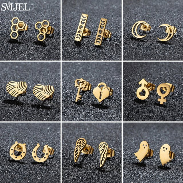 SMJEL Ohrstecker, Hufeisen-U-Form, Damen - Bild 1