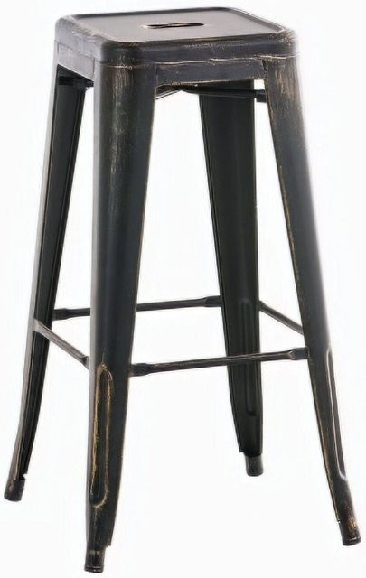 CLP Barhocker Joshua Stapelbarer Tresenhocker aus Metall in Schwarz mit Sitzhöhe 76 cm - Bild 1