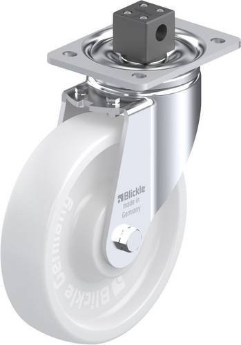 Blickle Lenkrolle LH-SPO 201K-CS13 mit Feststeller, Rad-Durchmesser: 20 cm, Tragfähigkeit: 900 kg, weiß, verzinkt - Bild 1