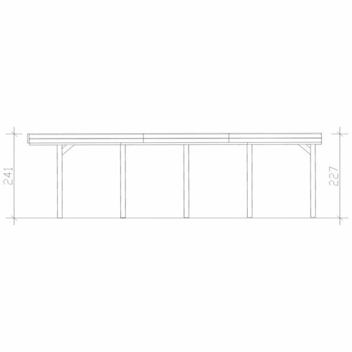 SKANHOLZ Carport Friesland braun farbbehandelt B/T: 314 x 708 cm, Höhe: 241 cm - Bild 3
