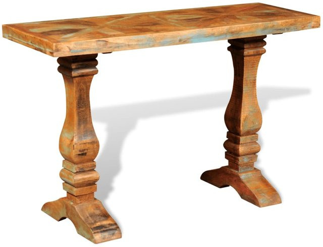 Konsolentisch aus recyceltem Holz in Braun im Landhausstil - Bild 1