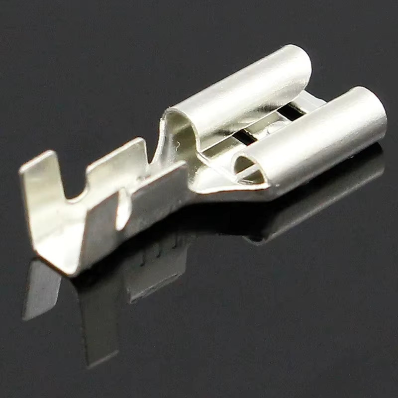 ELECAPITAL Crimp Terminal Stecker Set Silber, 100 Sets mit 6,3mm Weiblichen und Männlichen Steckern für Auto Lautsprecher und elektrische Drähte - Bild 3