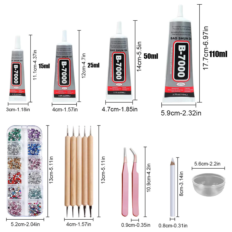 B-7000 Superkleber transparent 15 ml mit Präzisionsapplikator für DIY Handwerk Schmuck und Stoff - Bild 7