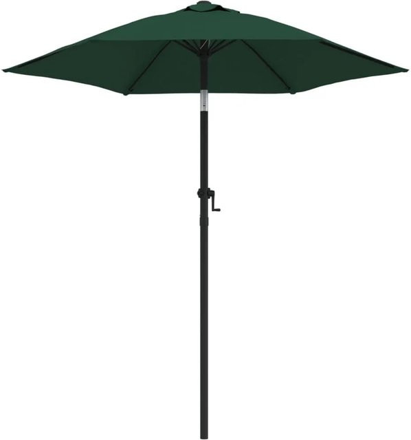 vidaXL Sonnenschirm Grün aus Aluminium und Polyester, B/T/H: 200 x 224 cm - Bild 1