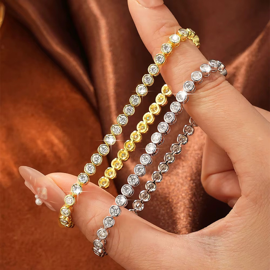 Abestecom Armband, 14K Vergoldet, Moissanit, Damen - Bild 1