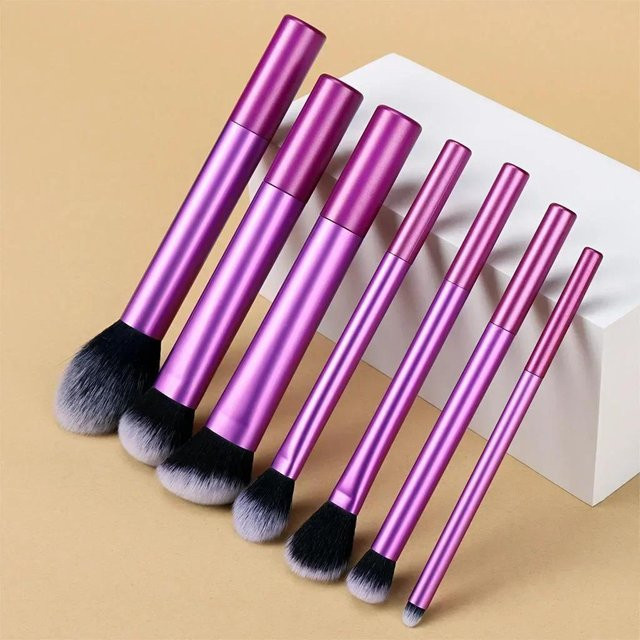 7-teiliges Make-up-Pinsel-Set, violett - Bild 1