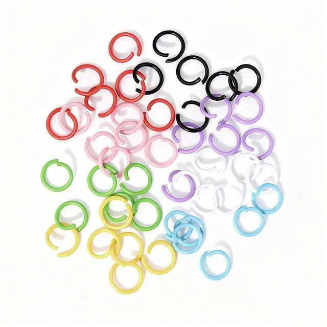 Binderinge Metall, bunt, 100 Stück/Los - Bild 1