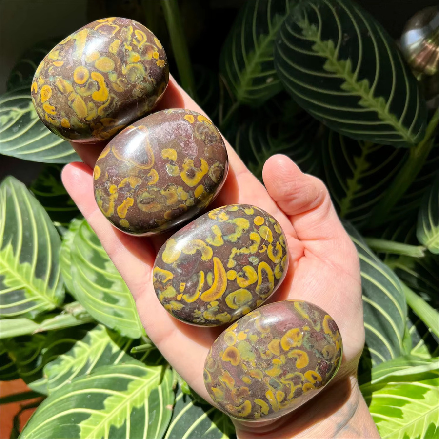 Obst-Jaspis-Palmenstein Azolit-Taschenstein von CrystalHola in Mehrfarbig im böhmischen Stil - Bild 2
