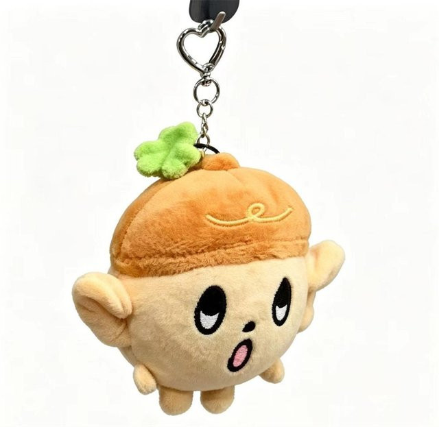 AND2BLE Schlüsselanhänger Plüsch, 12cm, beige, Unisex - Bild 1