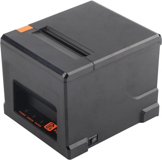 Tragbarer Thermodrucker von DIYelecs mit USB-Anschluss, 80mm Druckbreite, Schwarz - Bild 1