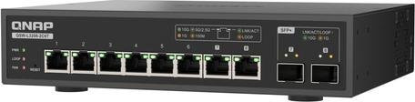 QNAP QSW-L3208-2C6T Lite-Managed Switch in Schwarz mit 2x 10GbE SFP+, 6x 10GbE RJ45 und 2x Combo-Ports für Multi-Gig 100M/1G/2.5G/5G/10G - Bild 1