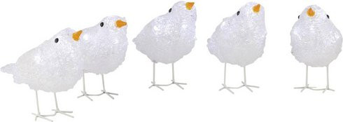 Konstsmide LED-Dekoleuchte in Vogelform, Farbe: Weiß, Höhe: 11,5 cm - Bild 1