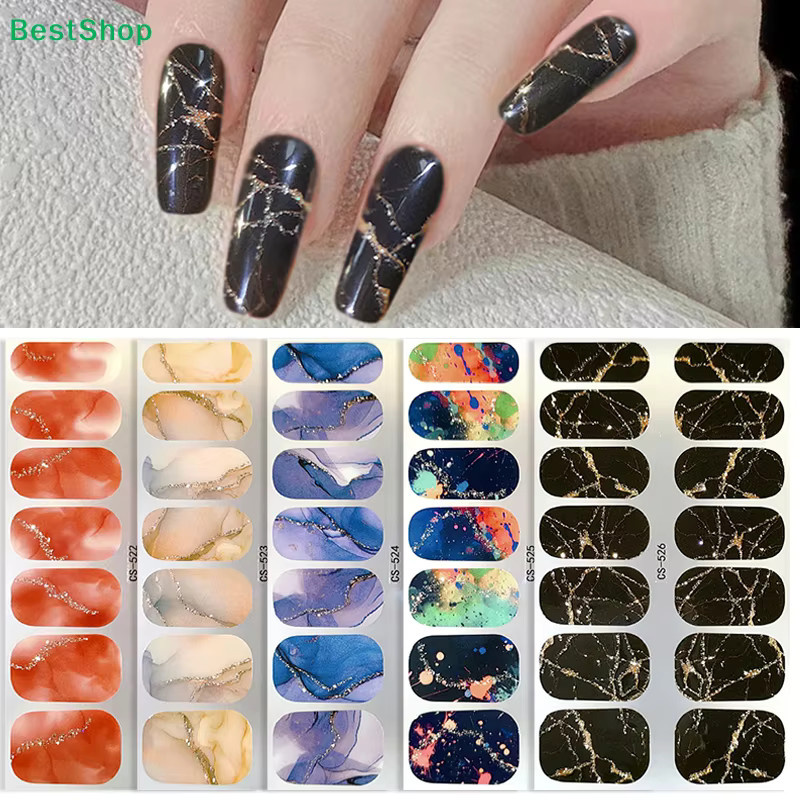 HNKMP Nail Art Sticker, Gradient Marble, Glänzend - Bild 1