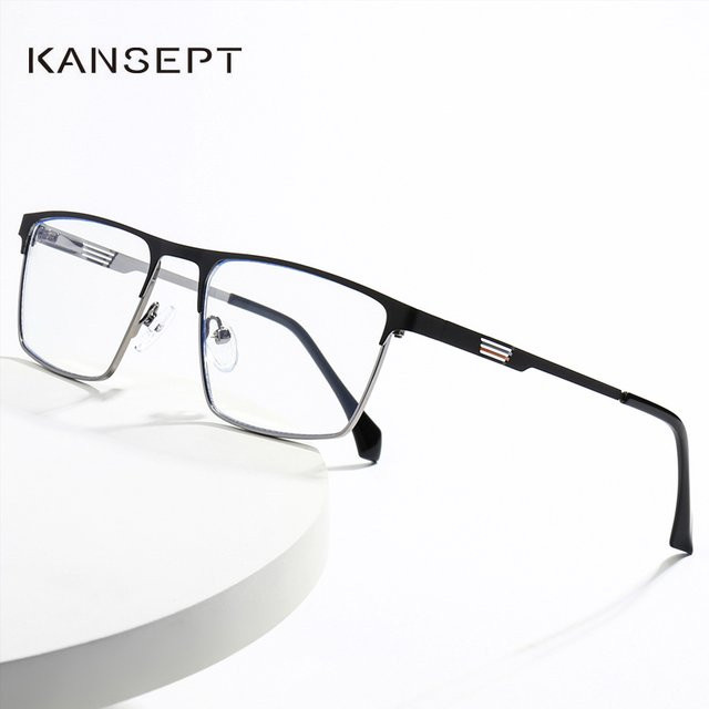 KANSEPT Lesebrille, Metall, Quadratisch, Männer, Blaulichtfilter - Bild 1
