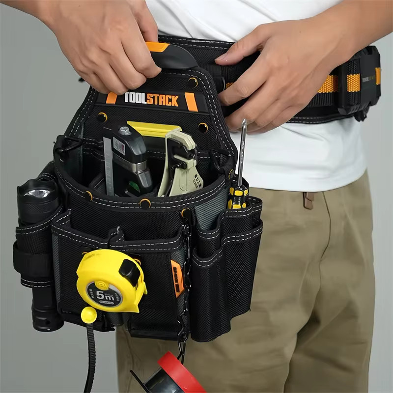TOOLSTACK Professionelle Elektriker-Werkzeugtasche Wasserdichte Hüfttasche und Schultertasche zur Werkzeugaufbewahrung - Bild 5