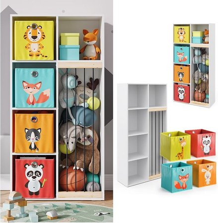 Vicco Kinderregal Marvin Aufbewahrungsbox für Kuscheltiere und Bücher in Weiß