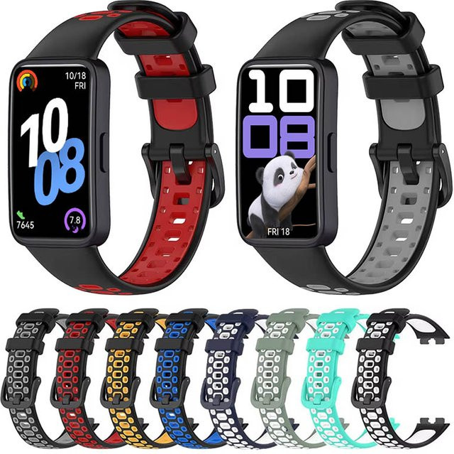jansin Uhrenarmband Silikon, Bicolor, Unisex - Bild 1
