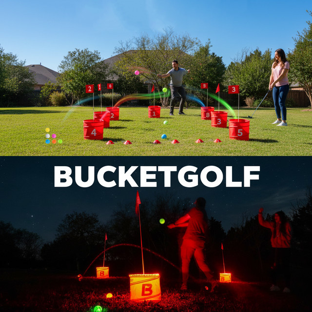 Bucketgolf GLOW Golfspiel, mit LED-Leuchten, Kunststoff - Bild 1