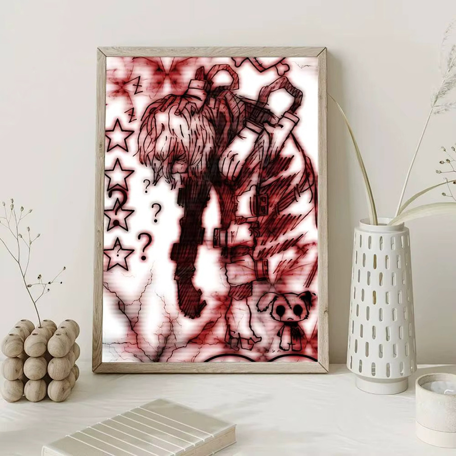 My Hero Academia Tomura Shigaraki Vintage-Poster aus Papier, Mehrfarbig, B x H: 20,0 x 20,0 cm - Bild 6