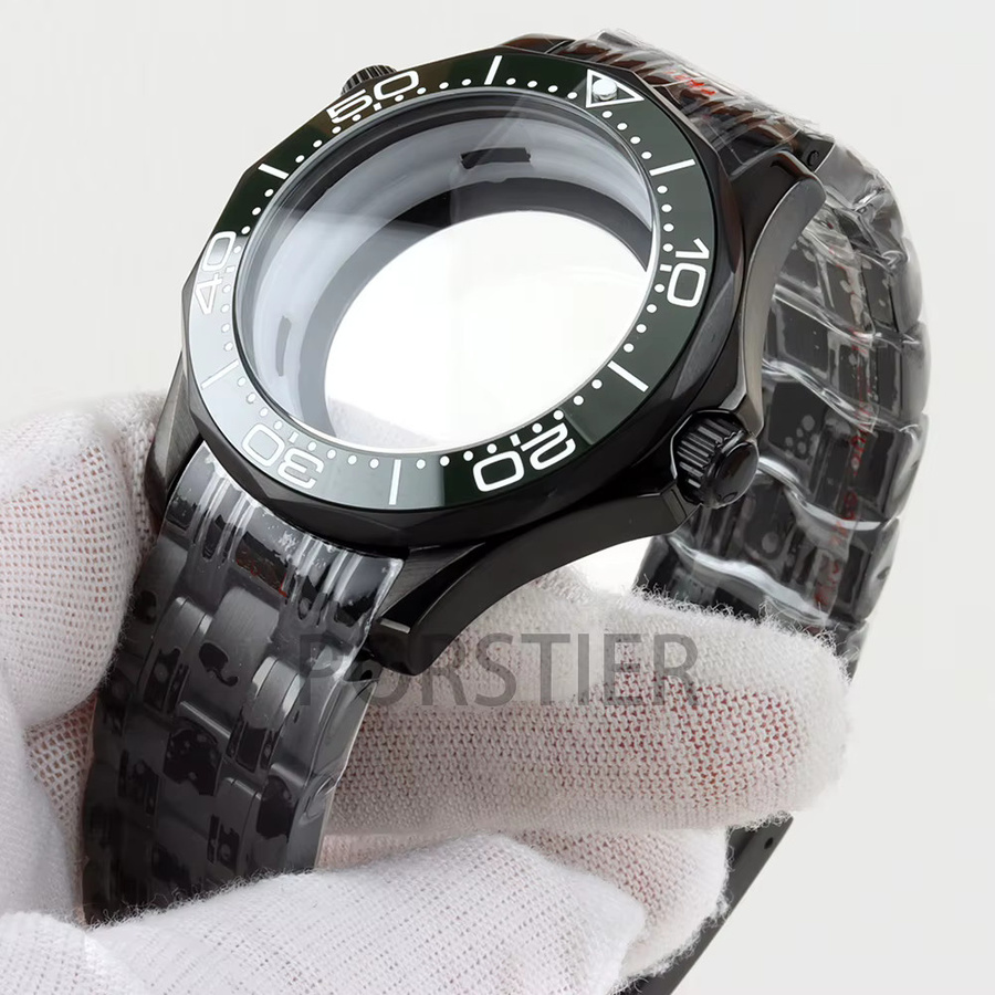 Uhrengehäuse 316L Edelstahl, schwarz, 41 mm, für NH35 NH36-Uhrwerk - Bild 2
