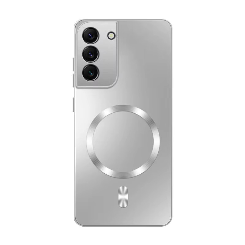 LYYDFUMAN Magnetische Silikonhülle für Samsung Galaxy S26 S25 S24 S23 S22 S21 Edge Ultra Plus in Silber, Stoßfeste Hartschale mit kabellosem Laden - Bild 4