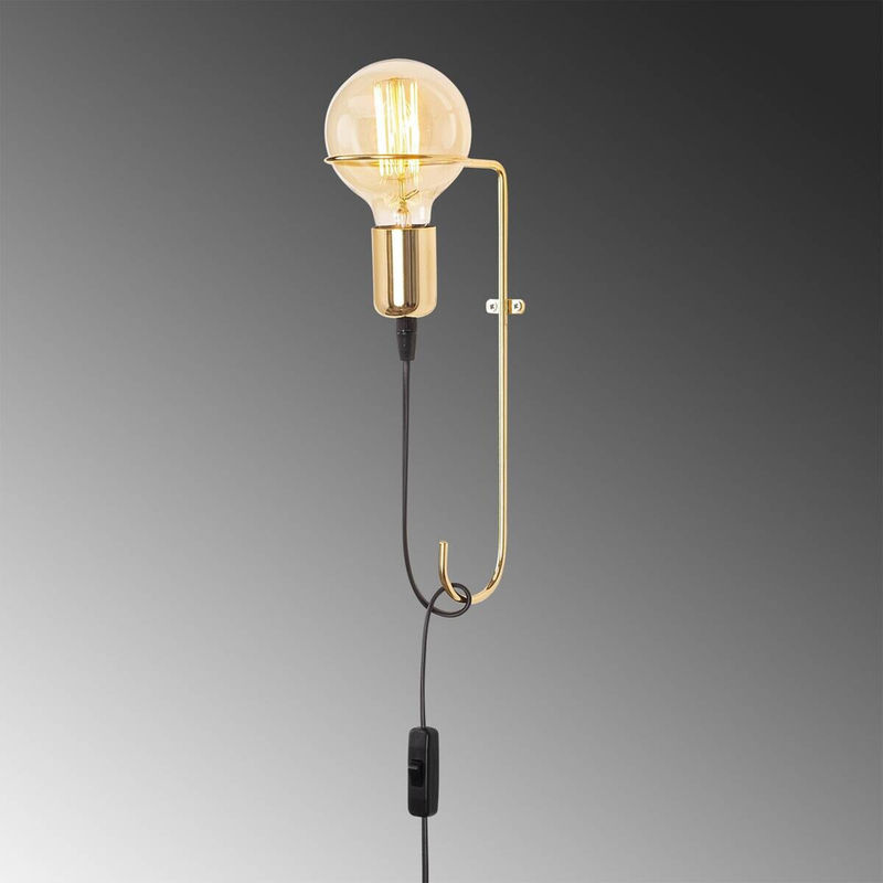 Opviq Wandleuchte Pota in Gold aus Eisen mit E27 Fassung, B/H/T: 15 x 30 x 15 cm - Bild 3
