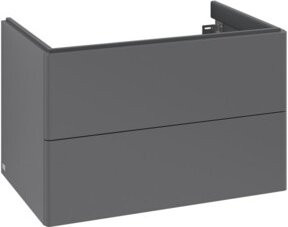 V&B Waschtischunterschrank Antao mit integrierter Auszugbeleuchtung, Anthrazit lackiert, B/T/H: 79 x 50 x 50 cm - Bild 1