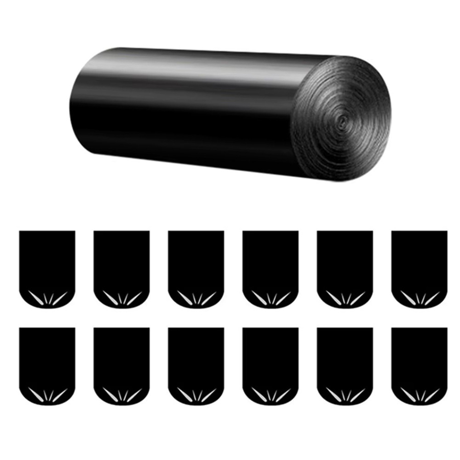 APWIKOGER Faltbare Toiletten-Müllbeutel für den Außenbereich, 12 Stück pro Rolle, Schwarz, aus Kunststoff, ideal für Camping und Reisen - Bild 3