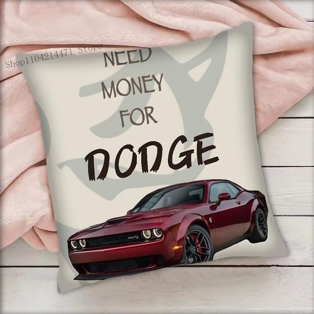 D-DODGE Kissenbezug quadratisch mit Grafik-Motiv in Rot, B/B/H: 45,72 x 45,72 x 0 cm - Bild 1