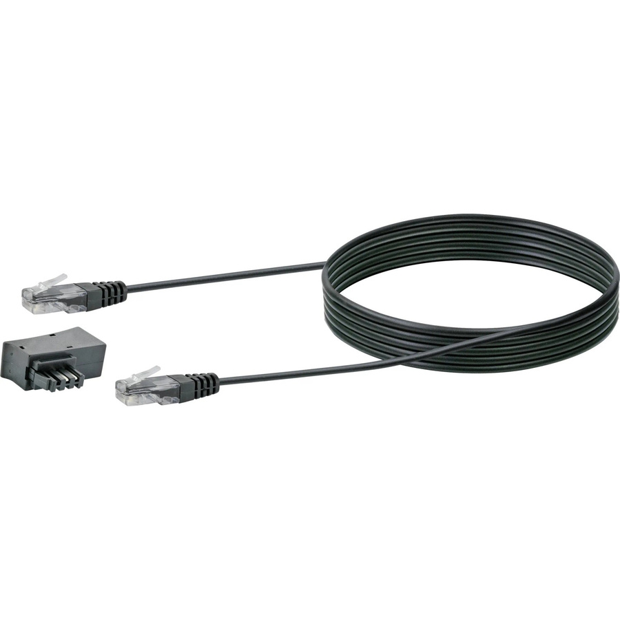 Schwaiger Modemkabel mit TAE/DSL-Steckeradapter Schwarz, Länge: 3 m - Bild 2