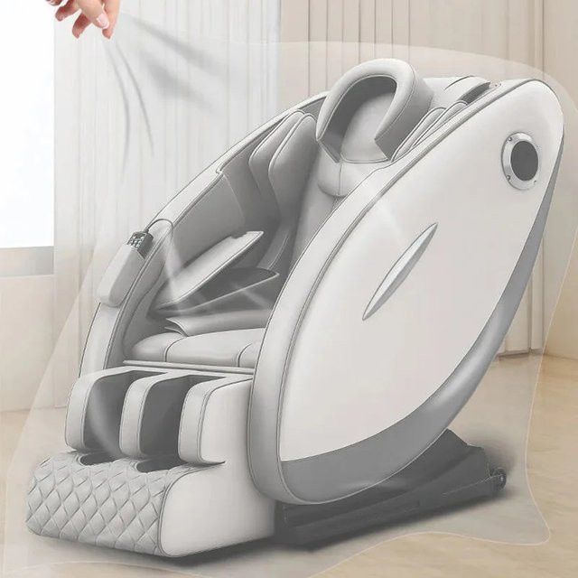 Aiveisi Moderner 4D Automatischer Relax-Massagesessel mit Human-Touch-Technologie und Taillenheizung in Weiß - Bild 1