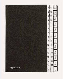 Pagna Pultordner Classic DIN A4 in Schwarz mit 44 Fächern aus Hartpappe - Bild 2