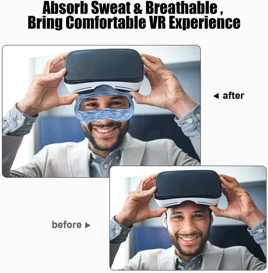 XIKCU Augenmaske für Meta Oculus Quest 2 Schweißband und VR-Brillenabdeckung in Blau - Bild 4
