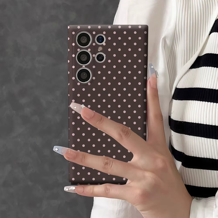 Aurbe Handyhülle für Samsung Galaxy S26 S25 S24 S23 Ultra Plus HD Hard Case in Mauve Dot Drift - Bild 5