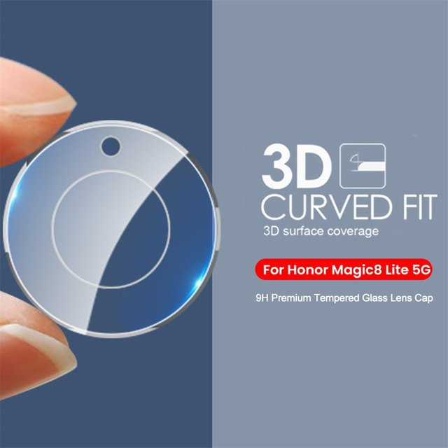 Gebogener 9H Kameraschutz für Honor X9d 5G und Honor Magic8 Lite, Transparentes 3D Objektivglas - Bild 1