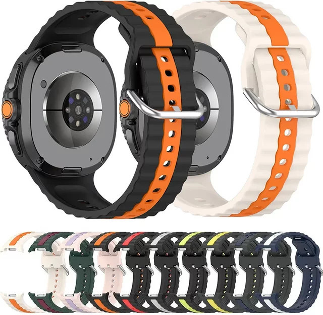 Samsung Uhrenarmband Silikon, Schwarz, Galaxy Watch 8 Classic, Unisex - Bild 1