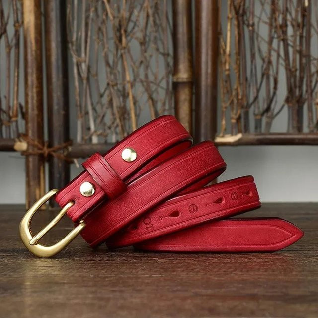 MCDV Gürtel, Rindsleder, rot, Damen, 105 cm - Bild 1