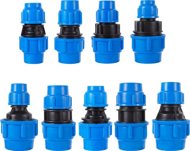 Adhere To Fly PE-Rohr-Schnellverbinder als Ellenbogenreduzierung aus Kunststoff für Wasserrohrverbindungen in den Größen 20 mm, 25 mm, 32 mm, 40 mm und 50 mm - Bild 1