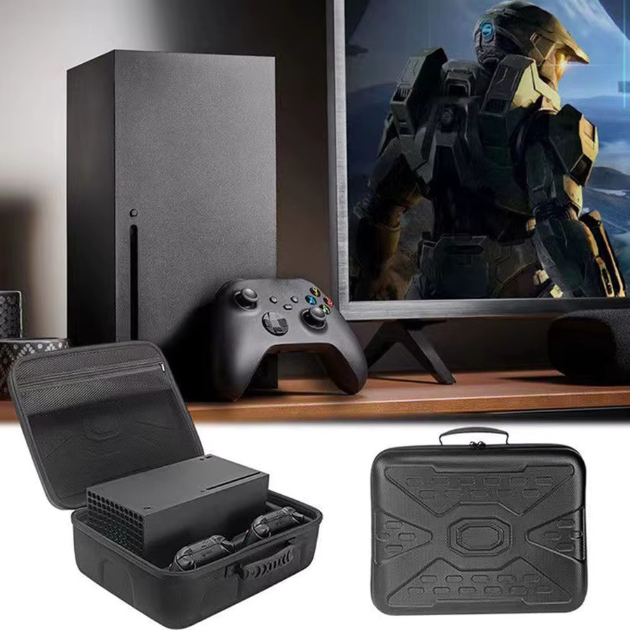 AyeBeau Reisekoffer für Xbox Serie X und Xbox Serie S mit Gamepad Controller Organizer in Schwarz - Bild 2