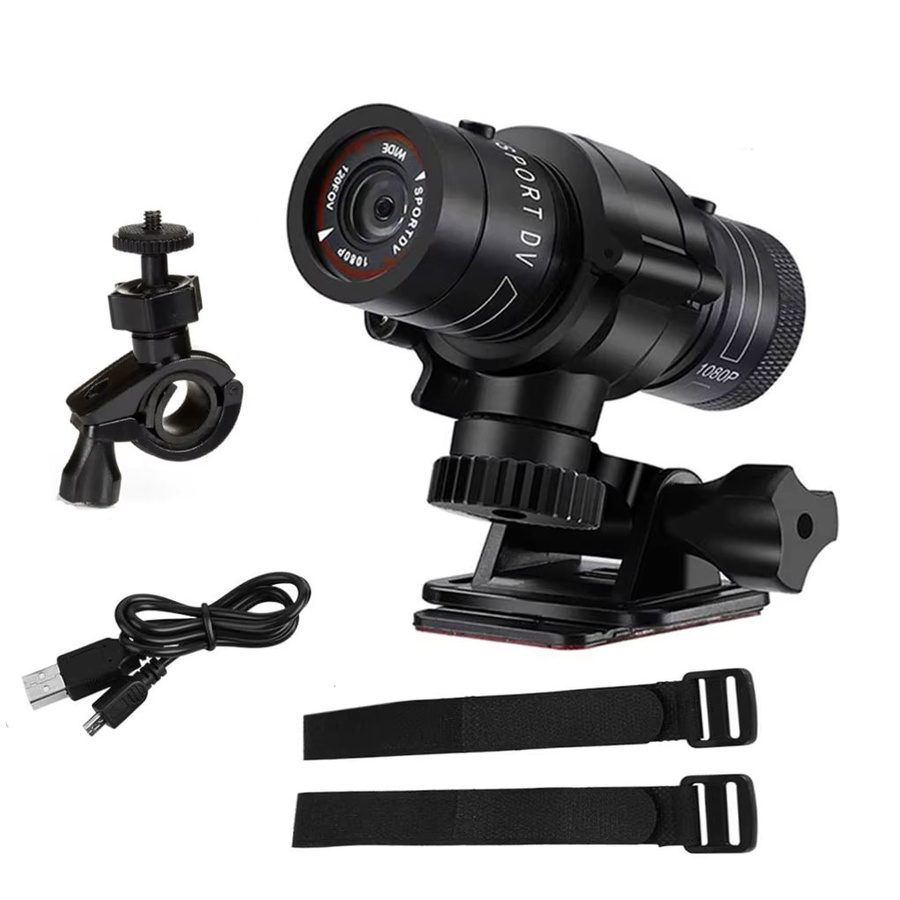 Elenxs F9 Action Kamera HD 1080P in Schwarz für Fahrrad, Motorrad und Helm - Bild 3