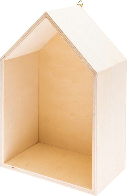 Rico Design Holzbox Haus in Hell aus Pappelsperrholz, B/T/H: 10,0 x 26,0 x 17,0 cm - Bild 1