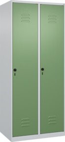 C+P Spind Classic PLUS Spind mit 2 Abteilen in Lichtgrau und Resedagrün, Stahl, H x B x T: 185 x 80 x 50 cm - Bild 1