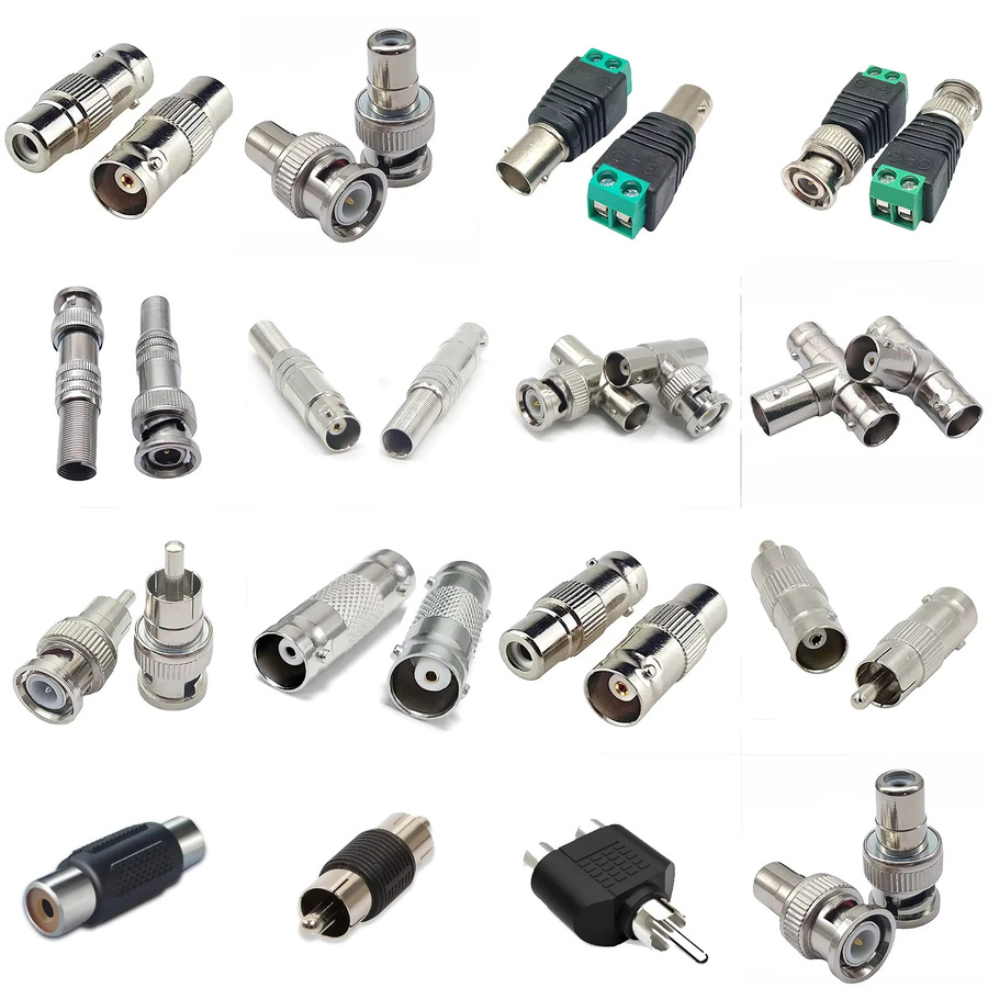 4er-Set QXNY BNC auf RCA Adapter Set, silber, lötlose Konverter für CCTV-Kameras, Überwachung und Radio-Antennen - Bild 2