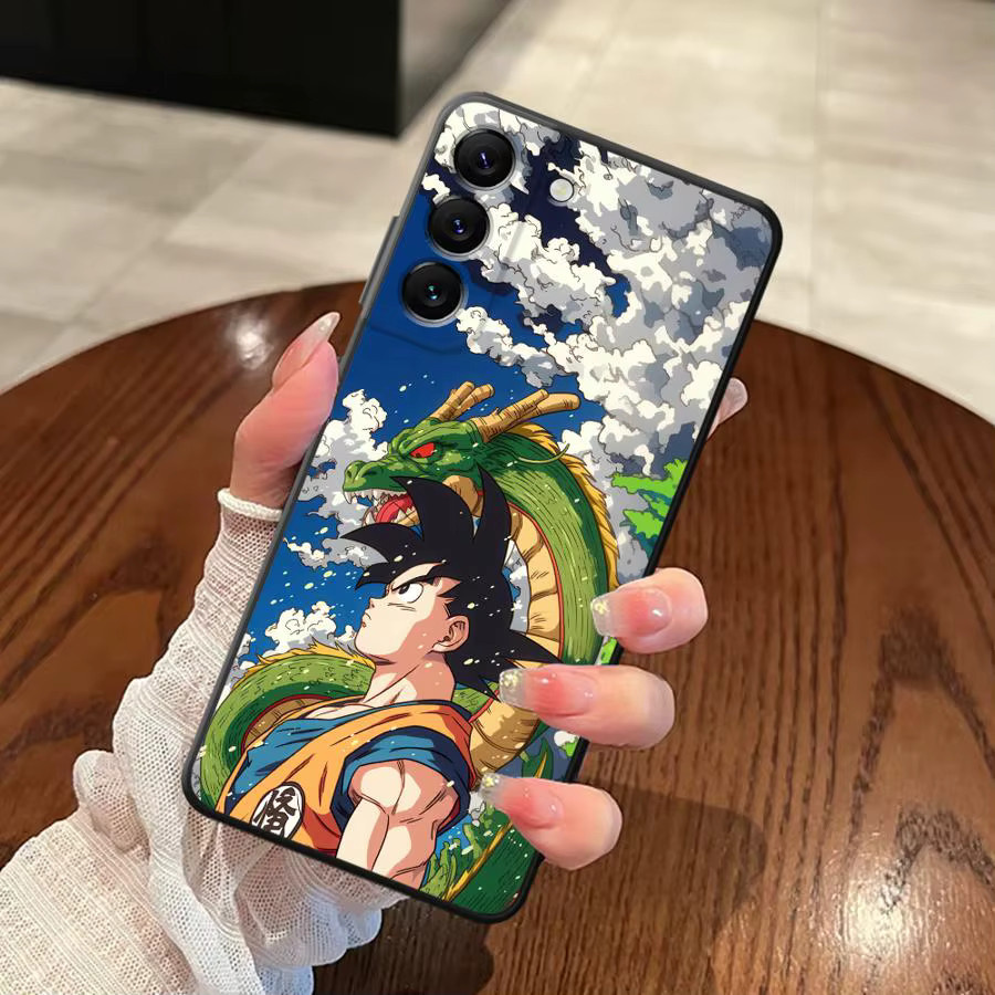 Schutzhülle im Retro Dragon Ball Goku Design für Samsung Galaxy Modelle, Schwarz, weiches Material - Bild 3