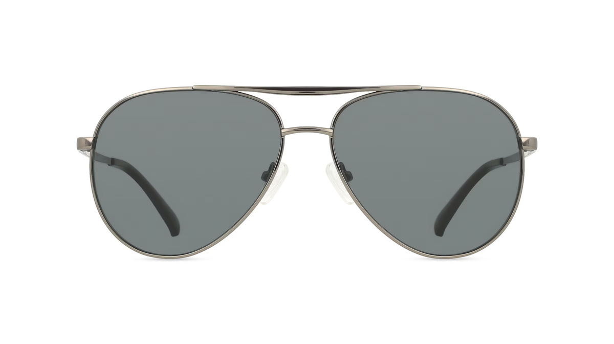 Fielmann BD 568 SUN CL Sonnenbrille Pilot, Vollrand, Edelstahl, Grau, Herren - Bild 1
