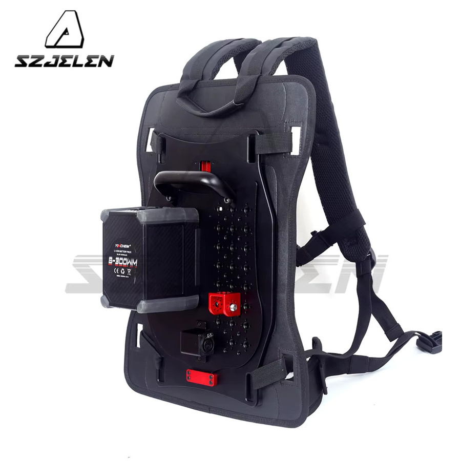 SZJELEN V-Mount B-Mount Akku-Rucksack in Schwarz mit Griff, Befestigungsplatte und XLR 3-Pin-Ausgang für ARRI ALEXA 35 und mini LF Kameras - Bild 3